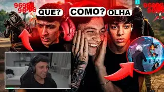 NOBRU REAGINDO AO V&Iacute;DEO: FAMOSOS PEDINDO TELA DE DESCONHECIDOS NO FREE FIRE