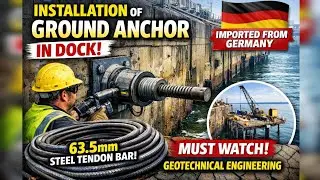 Ground Anchor Installation | 63.5mm Tendon Bar | 26 Meter Length | Coupler Joint | Colloidal Grout.