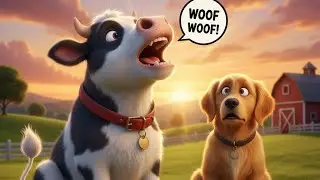 The cow who thought she was a dog 🐕 🐄 | funny  animal story 