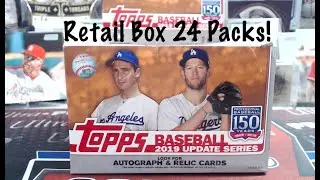 2019 Topps Update Baseball Retail Box 24 Packs Box Opening ** Hit, Rookie Parallels, & More! **