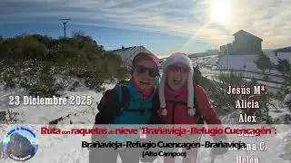 Ruta con raquetas de nieve “Brañavieja - Refugio Cuencagen - Pico Cordel (2.059 m.) ”.