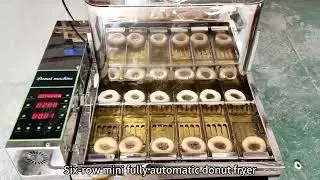 Six rows mini electric automatic donut making machine with high efficiency! #donut#fryer#machine