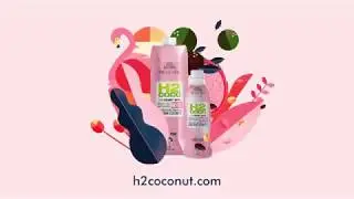 H2pink Pure Coconut Water - No added sugar No artificial colours or flavours