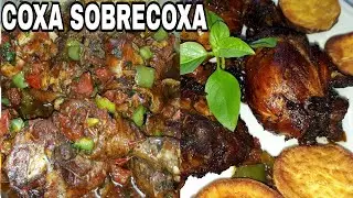 COXA SOBRECOXA COM CEBOLA DOURADA - BEM RÁPIDO DE FAZER