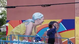 Bagley Arts Alley - Muralists Working #2