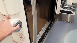 Testing the door open button on the Mitsubishi Crystal Mover