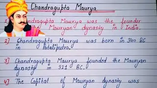 Chandragupta Maurya | 10 Lines On Chandragupta Maurya | Speech On Chandragupta Maurya In English