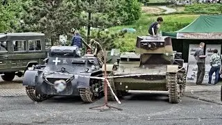Rodzinne spotkanie z historią w Hażlach - Rozładunek 7TP i PzKfw I