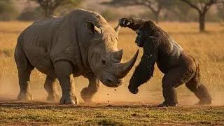 Clash of Giants: Rhino vs Gorilla &ndash; Battle for Jungle Supremacy