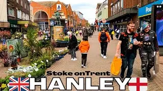Walk in HANLEY Stoke on Trent ENGLAND UK | Town Centre 4k