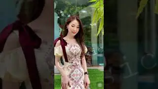 Beautiful Myanmar Lady in traditional Dresses