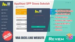 Aplikasi Pembayaran SPP Siswa (SIM SPP) Siswa VBA Excel #Review