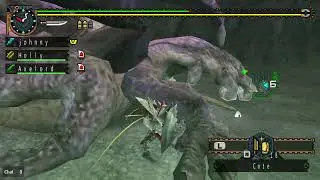 Monster Hunter Freedom: Unite - Fighting G Chamaleos using gunlance
