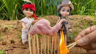 Miniature Cooking Chicken Leg Piece  | Tiny Tandoori Chicken | The Tiny Food Hunter
