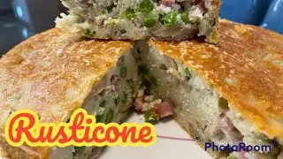 RUSTICONE (solo albumi) con funghi , piselli e prosciutto cotto . RICETTA FACILISSIME e LIGHT