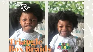 Triangle Box Braids| Some look like trapezoids 🤷🏾&zwj;♀️| Toddler Boy Hairstyle