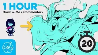 Real Time Draw with me [60 FPS]: Line Art Tips + Commentary [KRIS DELTARUNE]