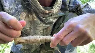 Attaching A Host Spindle For Hand Drill Friction Fire: Great Burdock