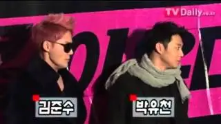 121108 Jaejoong & Jihyo / Junsu & Yoochun / Yuhwan @ 'Jackal is coming' VIP Premiere