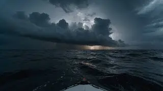 Stormy Ocean Horizon ⚡ | Lightning Strikes Over Dark Waters
