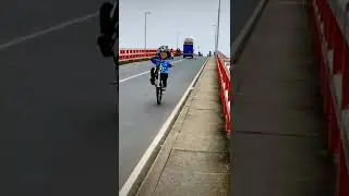 WHEELIE ON BRIDGE || MTB STUNT || Barguna Cycling Community || STUNT KH ELHAM #stunt #bridge #mtb