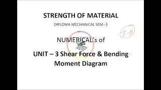 som imp numerical II som unit-3 imp numerical II gtu imp SF & BM Diagram II som imp numerical