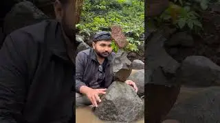 Practicing Rock Balance in Nature #rockbalance #rockbalancing #waterbody #travel
