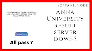 Anna university result server down?
