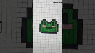 Pixel frog 🐸 drawing ✍🏻😃 #shorts #cute #pixelart
