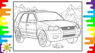 Ford Escape LDT Coloring Page | FORD Coloring | Car Coloring Pages | Kovan & Electro Light - Skyline
