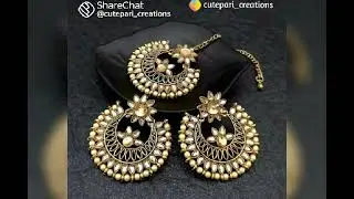 latest 2021 // earrings and mangtika images for wedding and party###