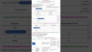 Orissa High Court Junior Stenographer Recruitment 2025 #latestgovtjobs #latestjobs #shortsfeed