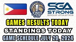 WILLIAN JONES CUP STANDINGS TODAY JULY 19 | GAME RESULTS JULY 19 | GAMES SCHEDULE JULY 20,2024