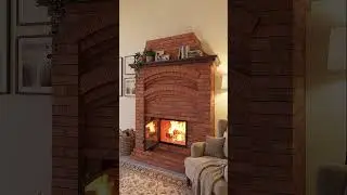 Камин из кирпича 🧱🔥 #камин #fireplace #design
