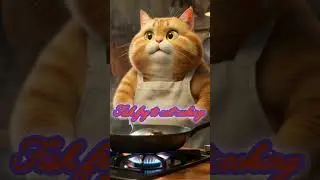 cheif cat  cooking fish fry#ai video#cheif cat#ai short#ai #views#subscribe#trending# like#funny cat