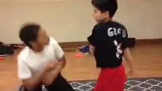 GOSU Kids Practicing Kickboxing
