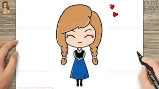 How to Draw Cute Anna Easy ||  Frozen 2 Disney