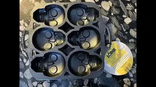 Unboxing The Lodge Cast Iron Skull Mini Cake Pan