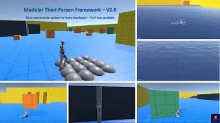 Modular Third Person Framework (MTPF) &ndash; Parkour, Climb, Roll, Swim | Unity Asset Trailer