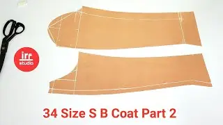 34 Size Single Breast 2 Button Coat Sleeve Cutting | How To Cut Coat Sleeve | 34 Size S B Coat Part2