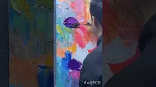 Dopamine Floral Painting | Bright & Joyful Hand-Painted Flower Art Process