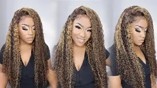 Hair Tutorial | Wig Install | QVR hair balayage curly wig | GLUELESS WIG INSTALL | Lacewigs | QVR