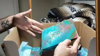 Paint Kiss Pouring & Soulmates Paint Pouring on Canvas