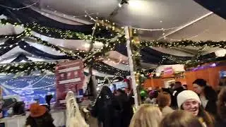 We saw the shops inside the Christmas village in Baltimore in Maryland, USA
