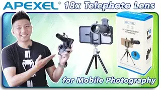 LARISS!! APEXEL 18x Telephoto Lens with Tripod for Mobile Photography - Unboxing & Review
