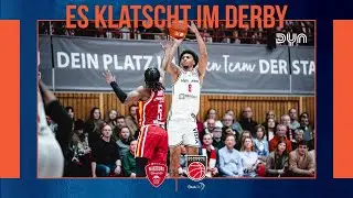 Highlights: Fitness First Würzburg Baskets - BMA365 Bamberg Baskets (Saison 2025/26 | Dyn Basketball
