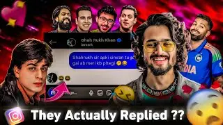 I Messaged 100 +  Celebrities and youtuber 😲 Action mode 