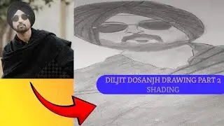 Diljit dosanjh drawing part 2 shading #drawing #art #drawingstyle #harshdeepsingh