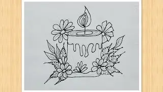 Easy circle scenery drawing /Easy drawing ideas for beginners/ How to draw pencil sketch drawing