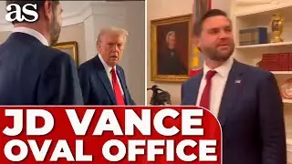 JD Vance's MEMORABLE FIRST VISIT: escorted by President TRUMP to the OVAL OFFICE